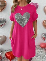 Акція на Плаття міді літнє жіноче SHEIN GD-00115602 S Рожеве від Rozetka