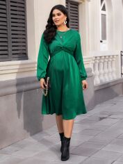 Акція на Плаття вечірнє міді літнє жіноче SHEIN GD-00119651 4XL Зелене від Rozetka