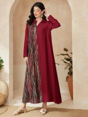 Акція на Плаття вечірнє довге літнє жіноче SHEIN GD-00119063 M Бордове від Rozetka