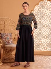 Акція на Плаття довге літнє жіноче SHEIN GD-00119080 S Чорне від Rozetka