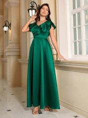 Акція на Плаття вечірнє довге літнє жіноче SHEIN GD-00119014 S Зелене від Rozetka