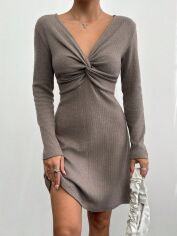 Акція на Плаття коротке літнє жіноче SHEIN GD-00115543 M Сіро-бежеве від Rozetka