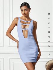 Акція на Плаття вечірнє коротке літнє жіноче SHEIN GD-00117685 XS Блакитне від Rozetka