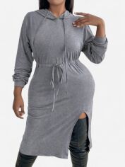 Акція на Плаття міді осіннє жіноче SHEIN GD-00118446 XL Сіре від Rozetka