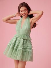 Акція на Плаття жіноче SHEIN GD-00117642 S Світло-зелене від Rozetka