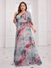 Акція на Плаття вечірнє довге літнє жіноче SHEIN GD-00118308 XL Комбіноване від Rozetka
