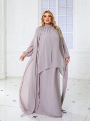 Акція на Плаття вечірнє довге літнє жіноче SHEIN GD-00119327 4XL Бузкове від Rozetka