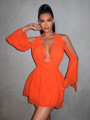 Акція на Плаття жіноче SHEIN GD-00117487 M Помаранчеве від Rozetka