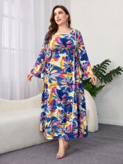 Акція на Плаття довге літнє жіноче SHEIN GD-00118509 XL Комбіноване від Rozetka