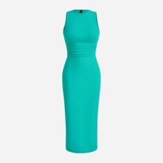 Акція на Плаття міді літнє жіноче SHEIN GD-00118987 XL Бірюзове від Rozetka
