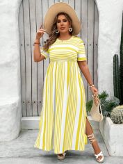 Акція на Плаття довге літнє жіноче SHEIN GD-00119454 XL Комбіноване від Rozetka