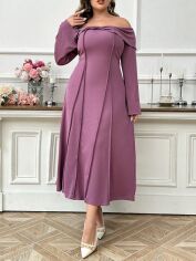 Акція на Плаття вечірнє міді літнє жіноче SHEIN GD-00119342 3XL Лілове від Rozetka