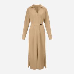 Акція на Плаття міді осіннє жіноче SHEIN GD-00130904 M Бежеве від Rozetka