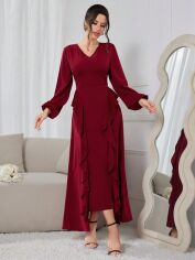 Акція на Плаття вечірнє довге літнє жіноче SHEIN GD-00119959 S Червоне від Rozetka