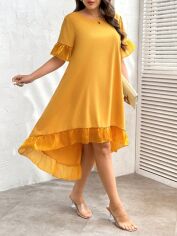 Акція на Плаття міді літнє жіноче SHEIN GD-00131128 XL Жовте від Rozetka