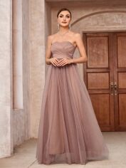 Акція на Плаття вечірнє довге літнє жіноче SHEIN GD-00120701 M Бежеве від Rozetka