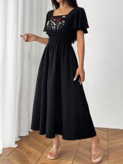 Акція на Плаття довге літнє жіноче SHEIN GD-00131225 L Чорне від Rozetka