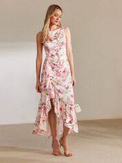 Акція на Плаття вечірнє довге літнє жіноче SHEIN GD-00131328 L Кремове від Rozetka