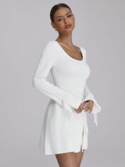 Акція на Плаття в'язане коротке осіннє тепле жіноче SHEIN GD-00131432 S Біле від Rozetka