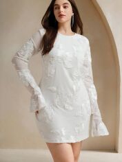Акція на Плаття вечірнє коротке літнє жіноче SHEIN GD-00118252 XL Біле від Rozetka