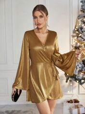 Акція на Плаття жіноче SHEIN GD-00115673 M Золотисте від Rozetka
