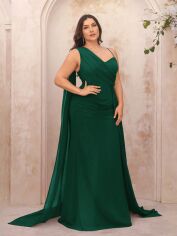 Акція на Плаття вечірнє довге літнє жіноче SHEIN GD-00119165 4XL Зелене від Rozetka