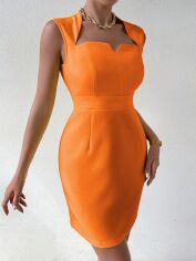 Акція на Плаття вечірнє коротке літнє жіноче SHEIN GD-00120128 S Помаранчеве від Rozetka