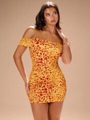 Акція на Плаття коротке літнє жіноче SHEIN GD-00131714 S Жовте від Rozetka