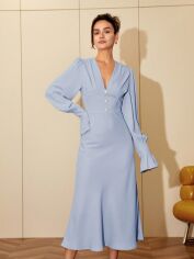 Акція на Плаття міді літнє жіноче SHEIN GD-00130996 XS Блакитне від Rozetka