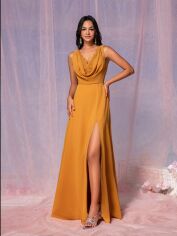 Акція на Плаття вечірнє довге літнє жіноче SHEIN GD-00120624 L Помаранчеве від Rozetka
