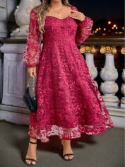 Акція на Плаття жіноче SHEIN GD-00131582 XL Бордове від Rozetka