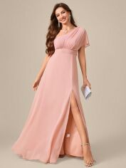Акція на Плаття вечірнє довге літнє жіноче SHEIN GD-00120678 M Світло-рожеве від Rozetka