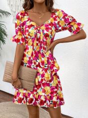 Акція на Плаття коротке літнє жіноче SHEIN GD-00131055 M Комбіноване від Rozetka