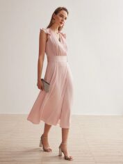 Акція на Плаття вечірнє міді літнє жіноче SHEIN GD-00120556 S Світло-рожеве від Rozetka
