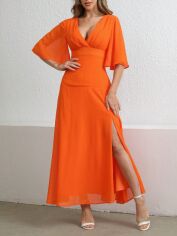 Акція на Плаття вечірнє довге літнє жіноче SHEIN GD-00119916 S Помаранчеве від Rozetka
