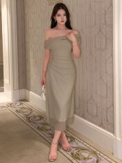 Акція на Плаття жіноче SHEIN GD-00120428 S Світло-бежеве від Rozetka