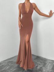 Акція на Плаття вечірнє довге літнє жіноче SHEIN GD-00119921 M Рожево-коричневе від Rozetka