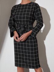 Акція на Плаття міді осіннє жіноче SHEIN GD-00120321 L Чорне від Rozetka