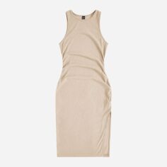 Акція на Плаття міді літнє жіноче SHEIN GD-00120276 S Світло-бежеве від Rozetka