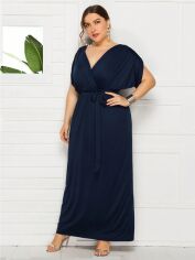 Акція на Плаття довге літнє жіноче SHEIN GD-00130600 XL Темно-синє від Rozetka