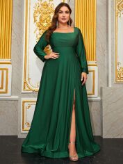 Акція на Плаття вечірнє довге літнє жіноче SHEIN GD-00130735 XL Зелене від Rozetka