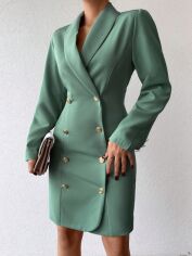 Акція на Плаття вечірнє коротке осіннє жіноче SHEIN GD-00120735 S Світло-зелене від Rozetka