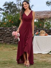 Акція на Плаття жіноче SHEIN GD-00120625 L Бордове від Rozetka