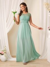 Акція на Плаття вечірнє довге літнє жіноче SHEIN GD-00120703 L М'ятне від Rozetka