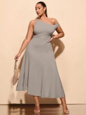Акція на Плаття вечірнє міді літнє жіноче SHEIN GD-00130949 XL Сіре від Rozetka