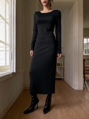 Акція на Плаття міді літнє жіноче SHEIN GD-00120425 M Чорне від Rozetka
