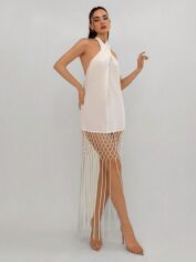 Акція на Плаття вечірнє коротке літнє жіноче SHEIN GD-00119931 S Світло-бежеве від Rozetka