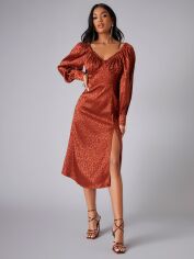 Акція на Плаття вечірнє міді літнє жіноче SHEIN GD-00120335 XS Теракотове від Rozetka