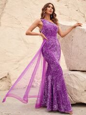 Акція на Плаття жіноче SHEIN GD-00119812 XS Світло-пурпурове від Rozetka
