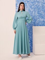 Акція на Плаття вечірнє довге літнє жіноче SHEIN GD-00124937 S М'ятне від Rozetka
